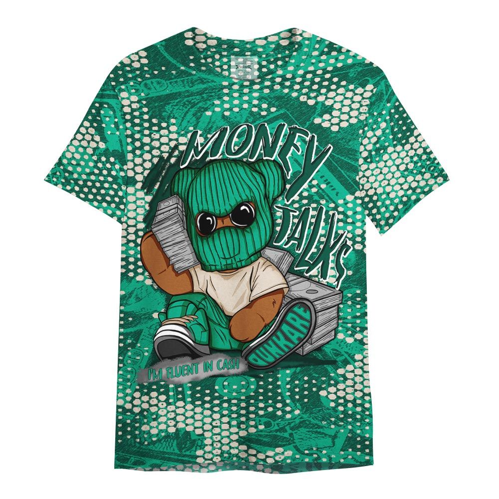 Shirt To Match Oxidized Green 4s - Money Talk Bear Banknotes Art Shirt Unisex