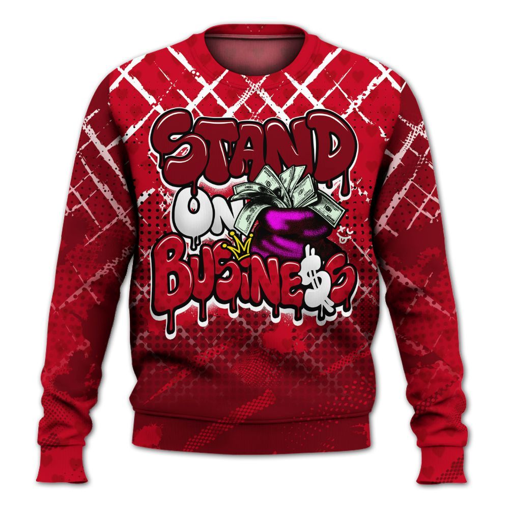 Sweatshirt To Match Cortez GS Valentine's Day - Halftone Stand Business Dripping All Over Print