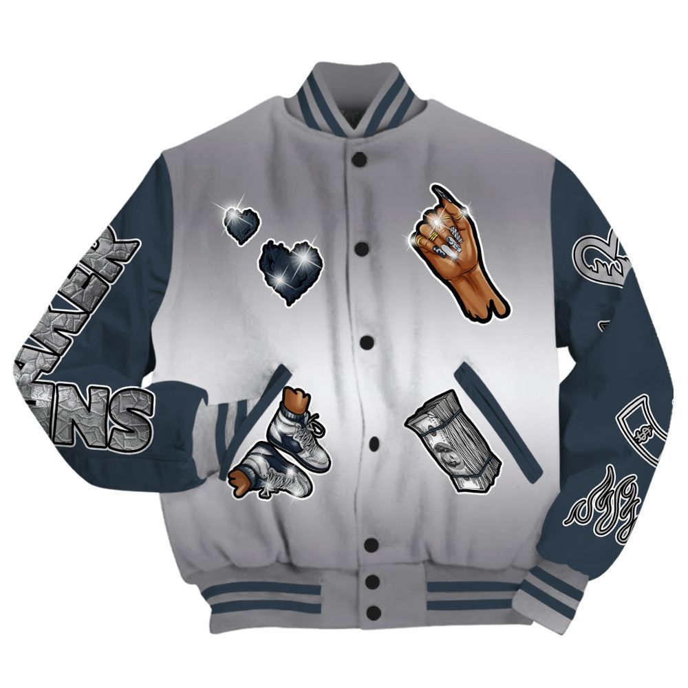 Varsity Jacket To Match Air Max 1 Jacquemus Blue - Sneakerz Girlz All Over Print