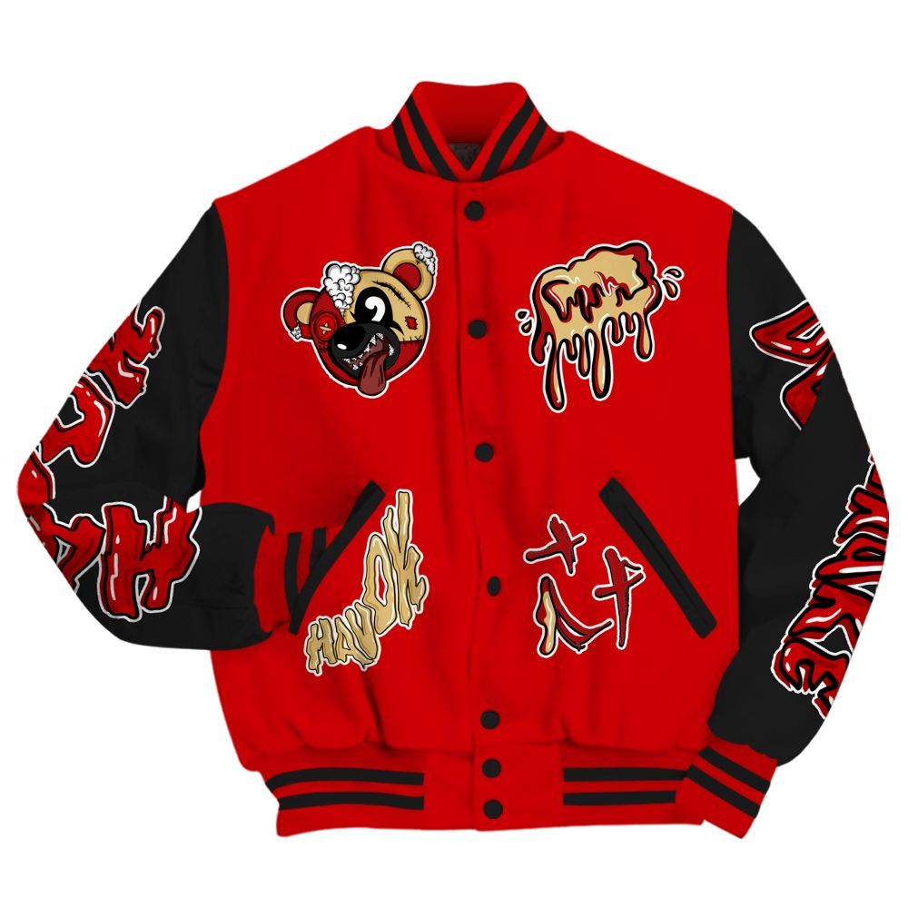 Varsity Jacket To Match Ja 2 Halloween - Havok Bear All Over Print