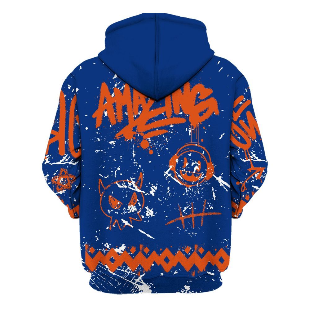 Hoodie To Match Mid Knicks 1s - Friday Sneaker Crayon All Over Print