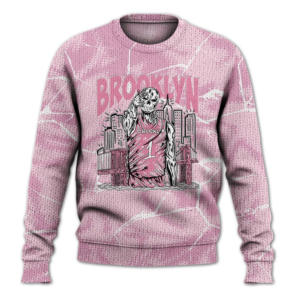 Knitted Sweater To Match Orchid 4s - Brooklyn's Skeleton Crack