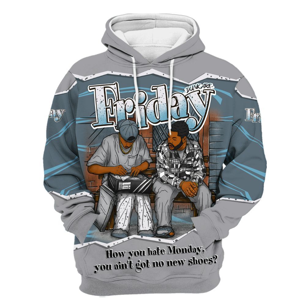 Hoodie To Match Retro Light Graphite Wolf Grey 5s - Friday Movie 90s TV All Over Print