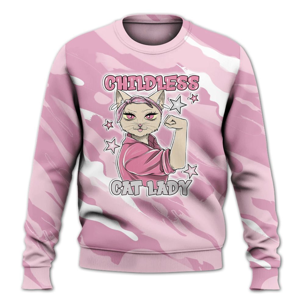 Sweatshirt To Match Orchid 4s - Childless Kat Lady All Over Print