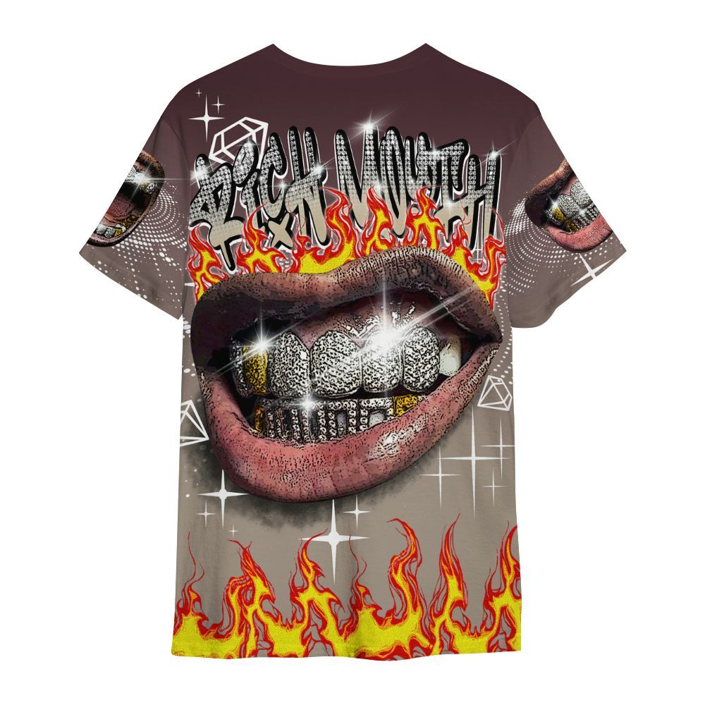 Shirt To Match AMM Retro Phantom 4s - Rich Mouth Fire Rap Retro 90s All Over Print