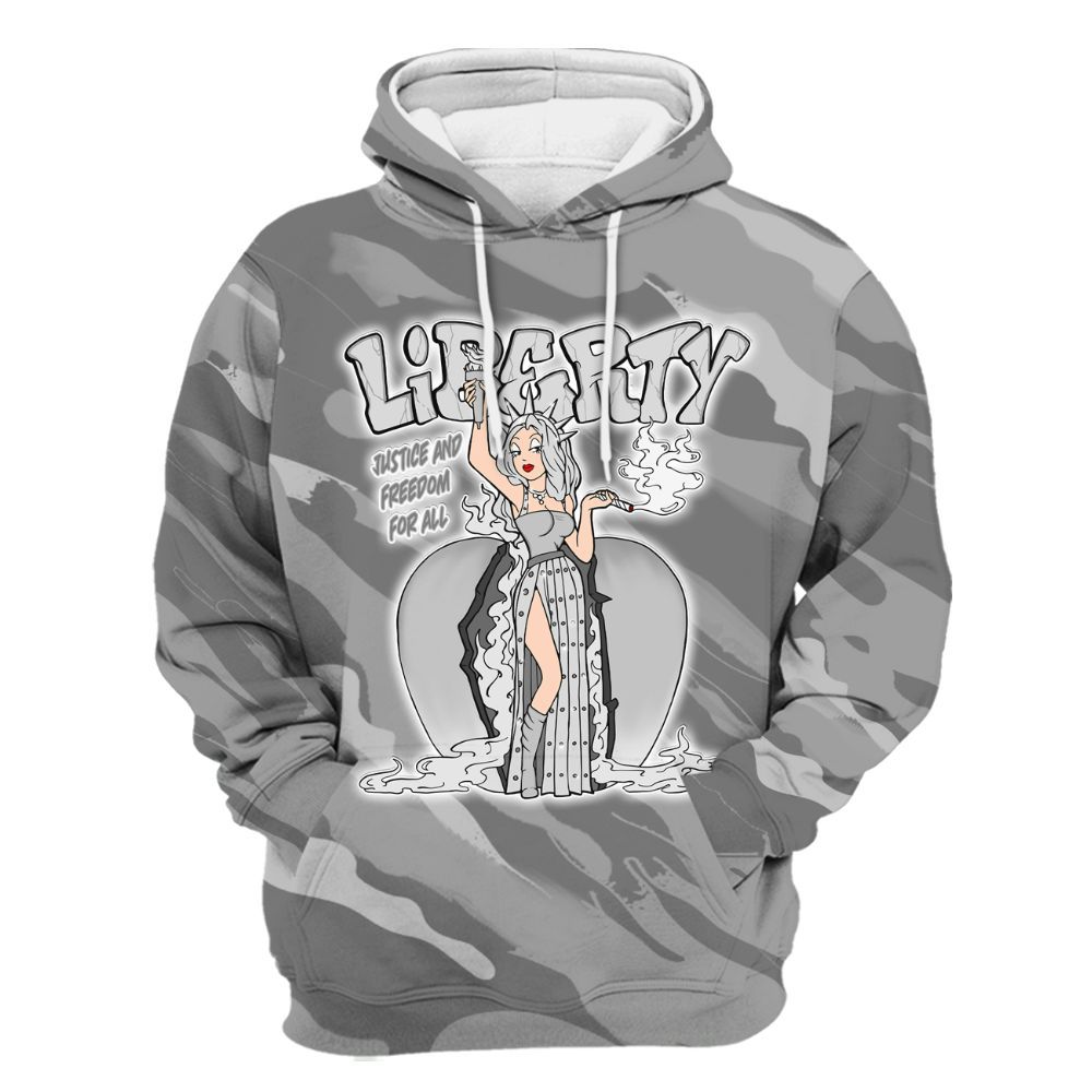 Hoodie To Match Black Wolf Grey 12s - Midwest Cartoon Colored All Over Print