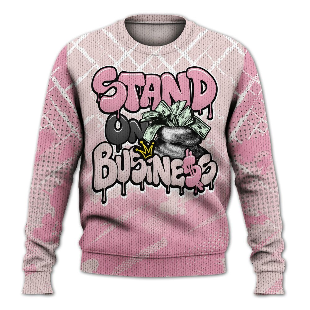 Knitted Sweater To Match Dunk Low KD 17 Aunt Pearl - Halftone Stand Business Dripping