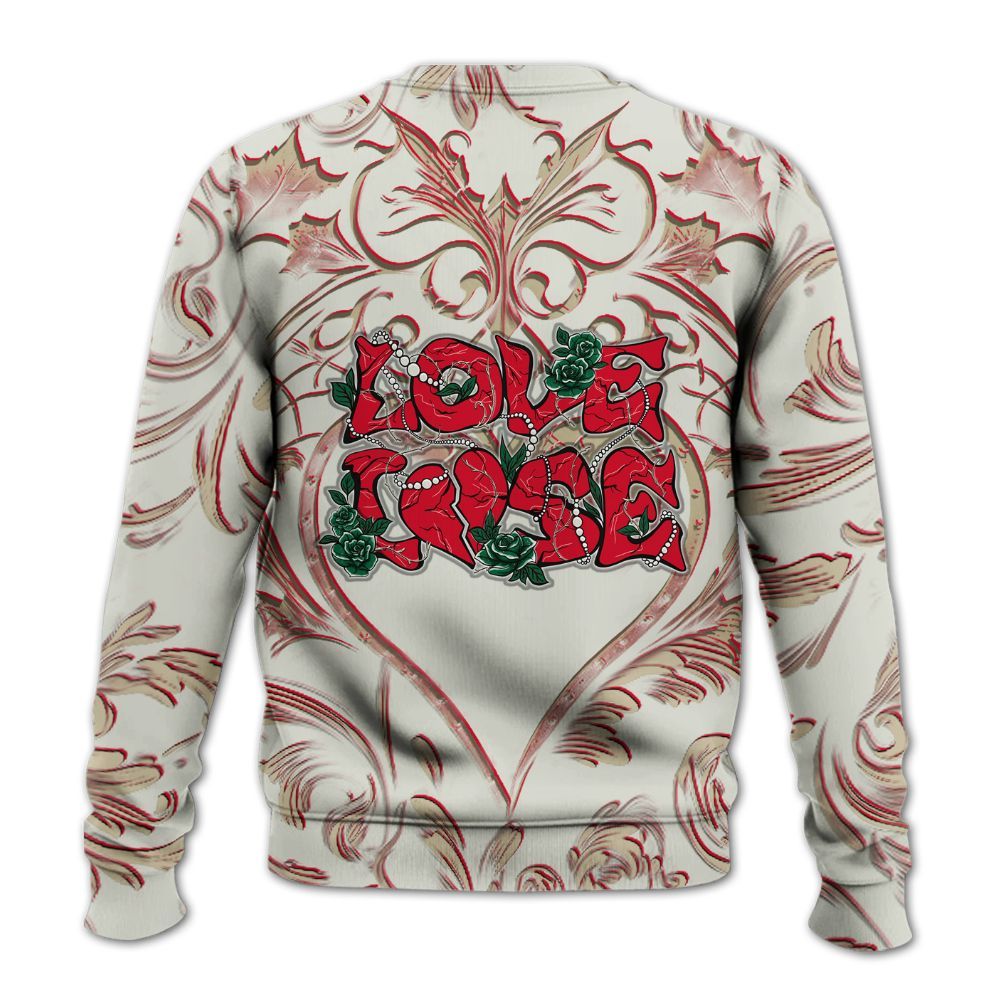 Sweatshirt To Match El Grito 5s - Loves Lose Gothic All Over Print