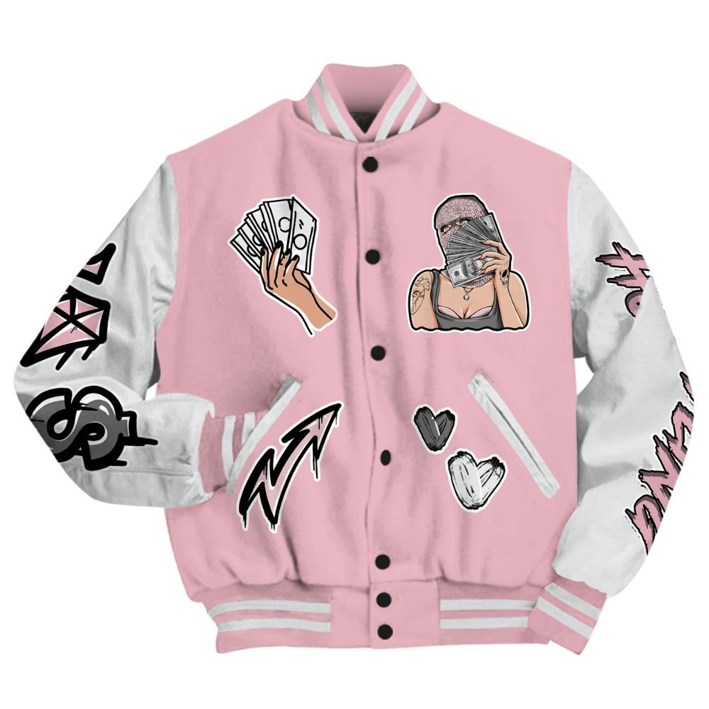 Varsity Jacket To Match Air Max DN Pink Foam - Hustling Unique All Over Print