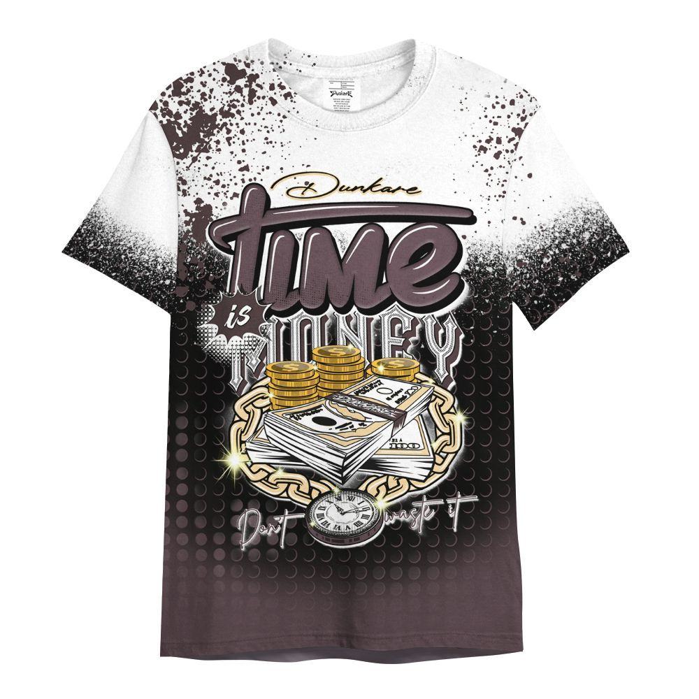 Shirt To Match AMM Black 3s - Halftone Time Is Money All Over Print