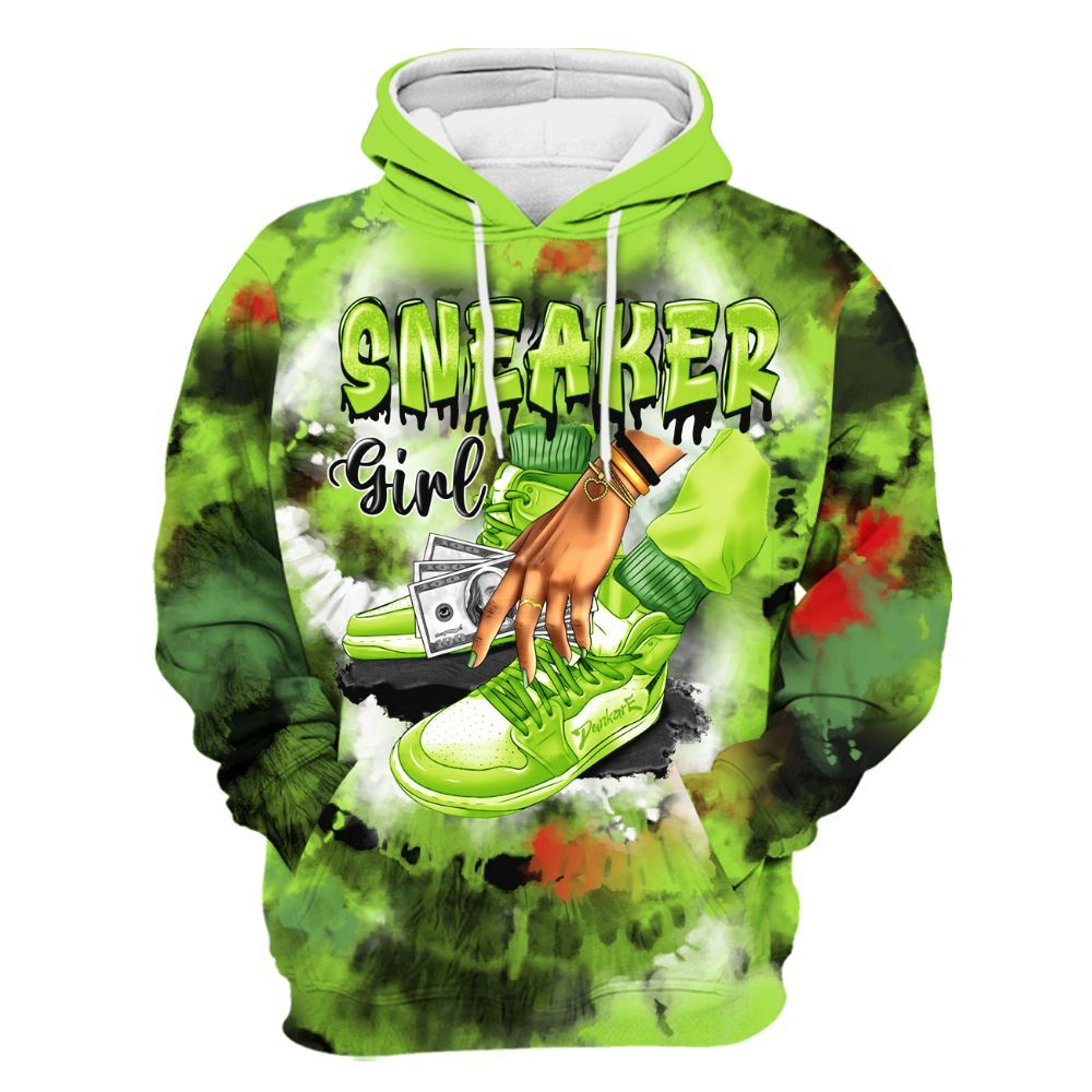 Hoodie To Match Kobe 6 SE Grinch - SNEAKER Girl Money Drip Tie Dye All Over Print