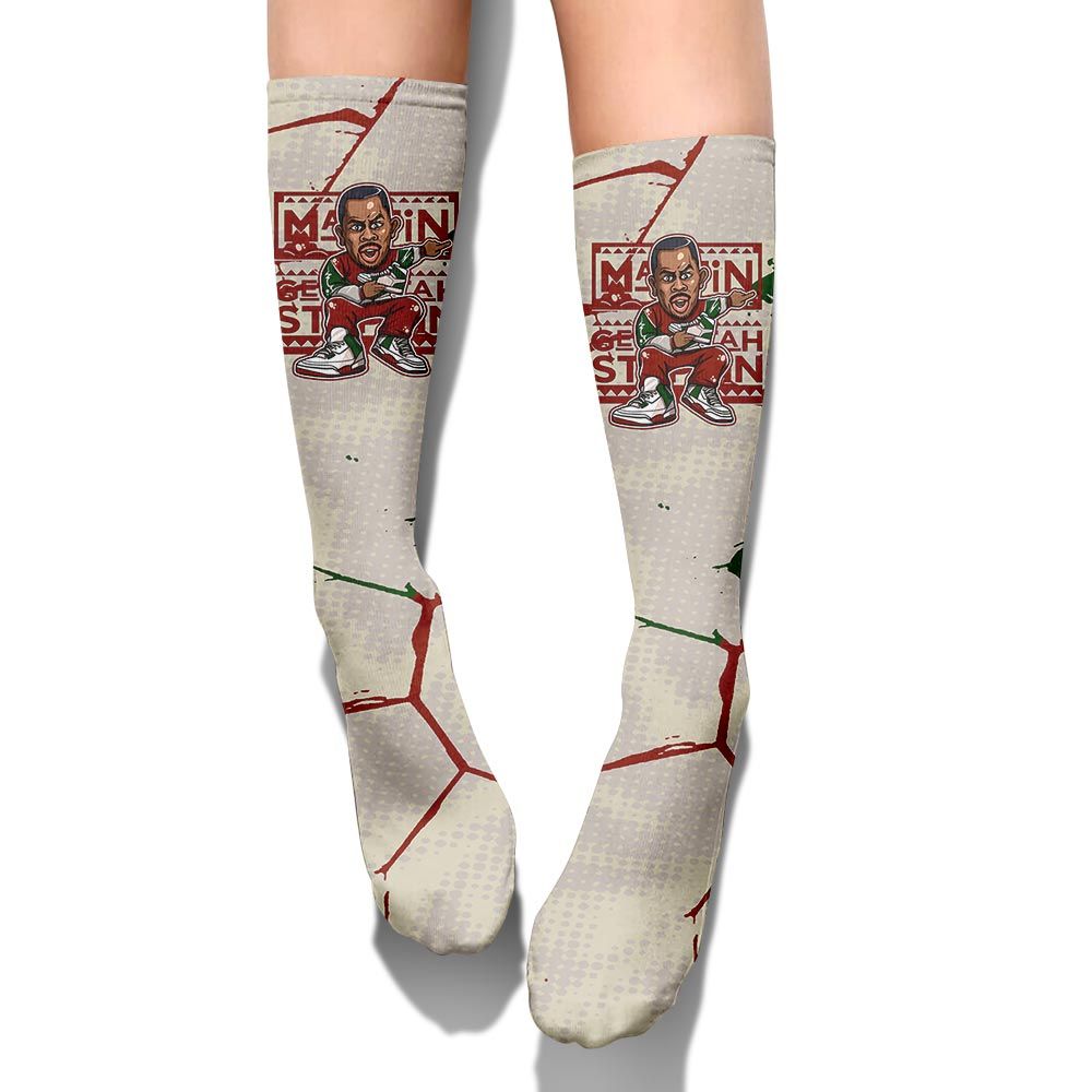 Sock To Match El Grito 5s - Get Tag Sneakers Steppin' Graphic