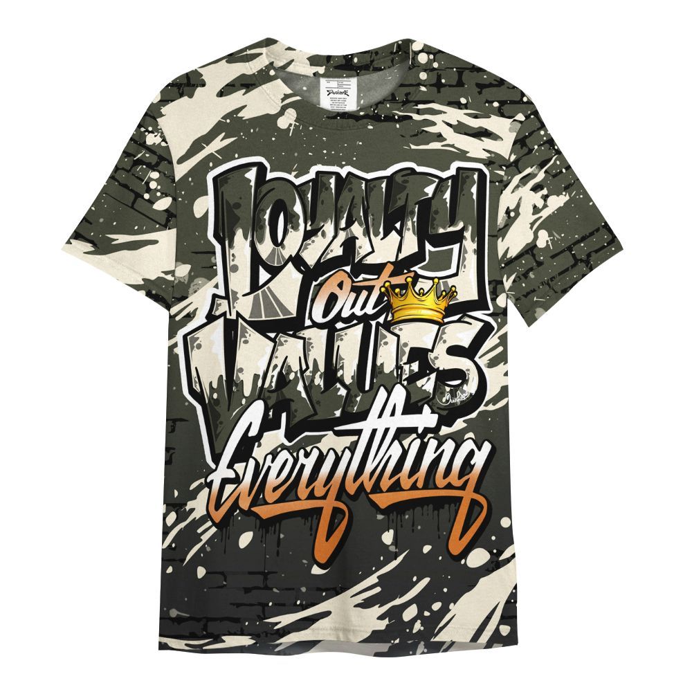 Shirt To Match Retro Undefeated 4s - Values Of Loyalty All Over Print