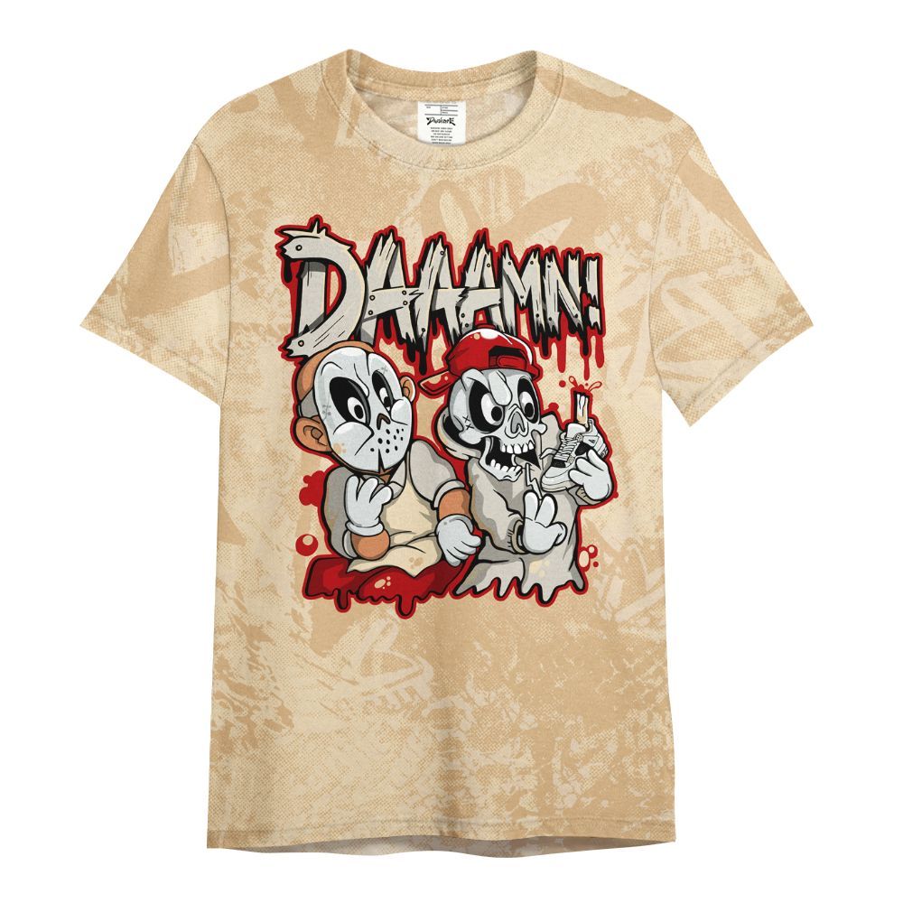 Shirt To Match Dunk Low Strawberry Waffle - Damn Shoe Graphic Heart Grunge All Over Print