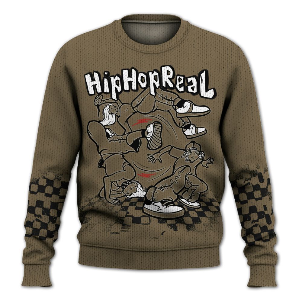 Knitted Sweater To Match Olive 9s - Feel Life Street Style