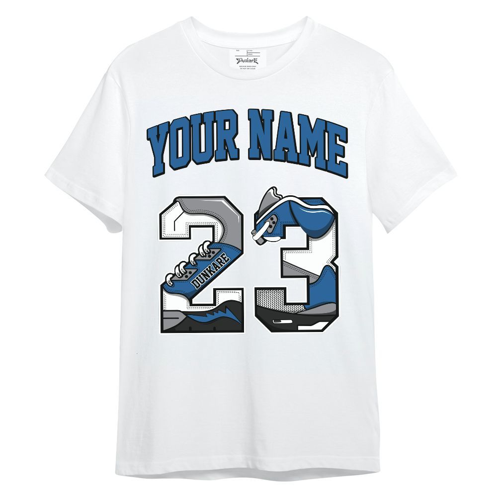 Shirt To Match French Blue 13s - Custom Name Number 23 5s Unisex Shirt
