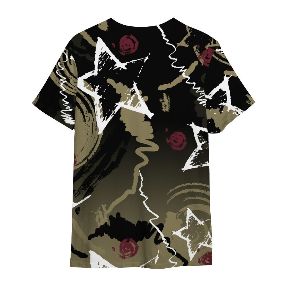 Shirt To Match Black Olive 7s - Grind Shine Later Drip All Over Print