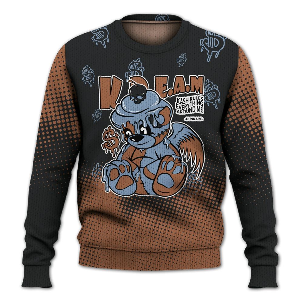 Knitted Sweater To Match Air Foamposite Metallic Copper - Loot Bear Unique Drip