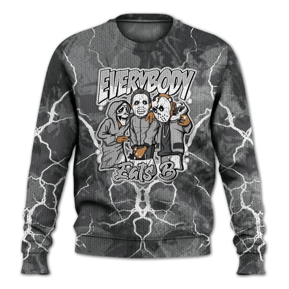 Knitted Sweater To Match White Thunder 4s - Everybody Eatin B Graphic Halloween