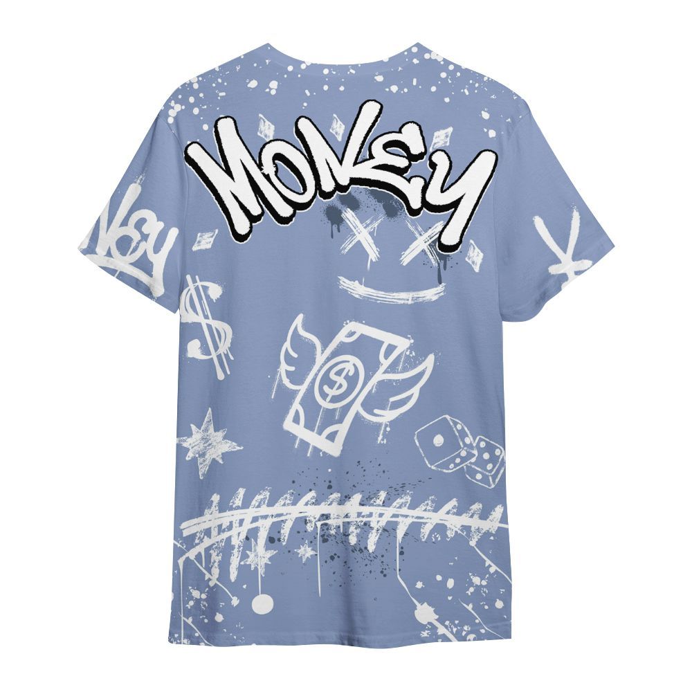 Shirt To Match Retro Blue Grey 13s - Everybody Paid In Full Crayon All Over Print