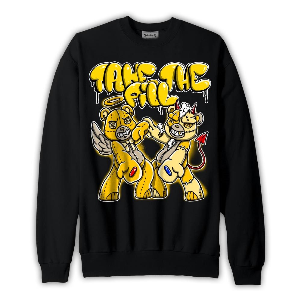 Sweatshirt To match Vivid Sulfur 4s Sweatshirt - Take The Pill Hugz Graphic