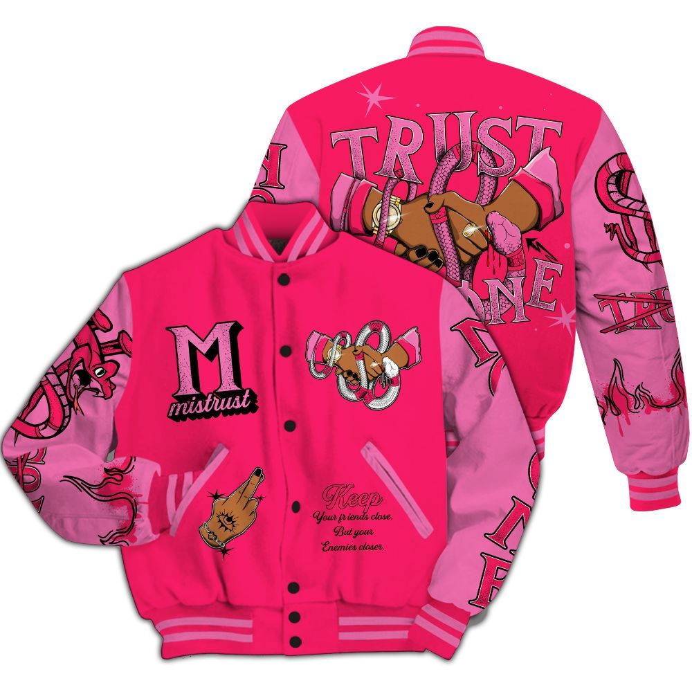 Varsity Jacket To Match Air VaporMax Plus Triple Pink - Trust No One Snake-Bite Street Style All Over Print