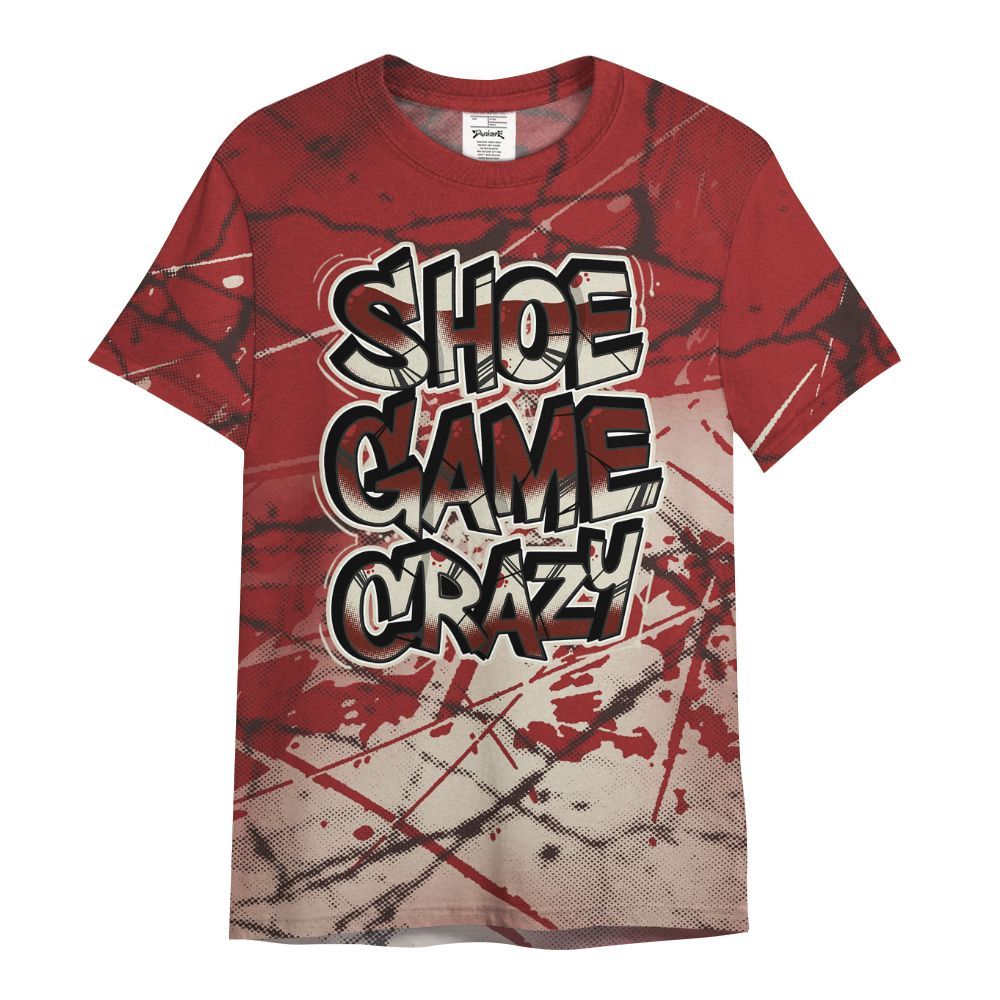 Shirt To Match High 85 Bred 1s - Shoe Game Crazy Graphic All Over Print