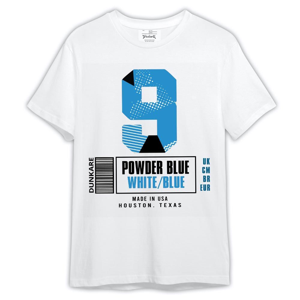 Shirt To Match Powder Blue 9s - Global Label Sneakers Shirt Outfit 1805 NCT