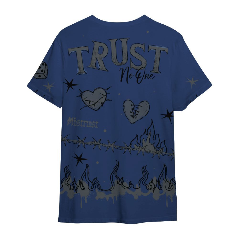Shirt To Match Retro Flint 13s - Trust No One Snake-Bite Doodle Crayon All Over Print