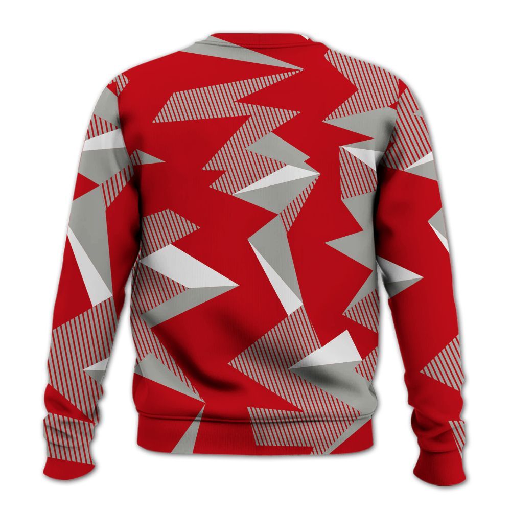 Sweatshirt To Match Air Griffey Max Gray Reds 1s - Geometric Camouflage Pattern All Over Print