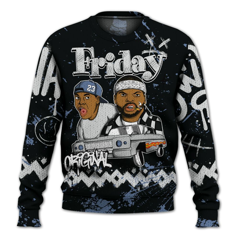 Knitted Sweater To Match Mid Space Jam 1s - Friday Sneaker Crayon