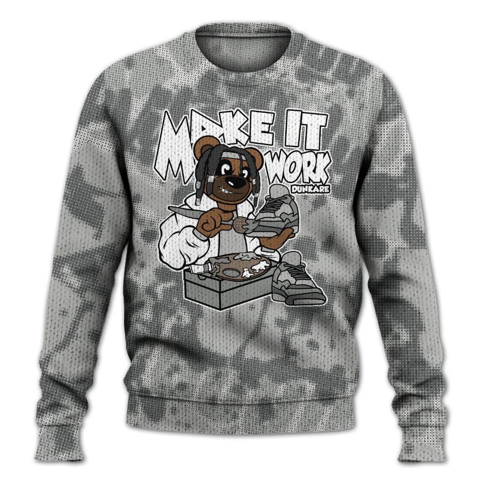 Knitted Sweater To Match Paris Cement Grey 4s - Pull It Off Bear Street