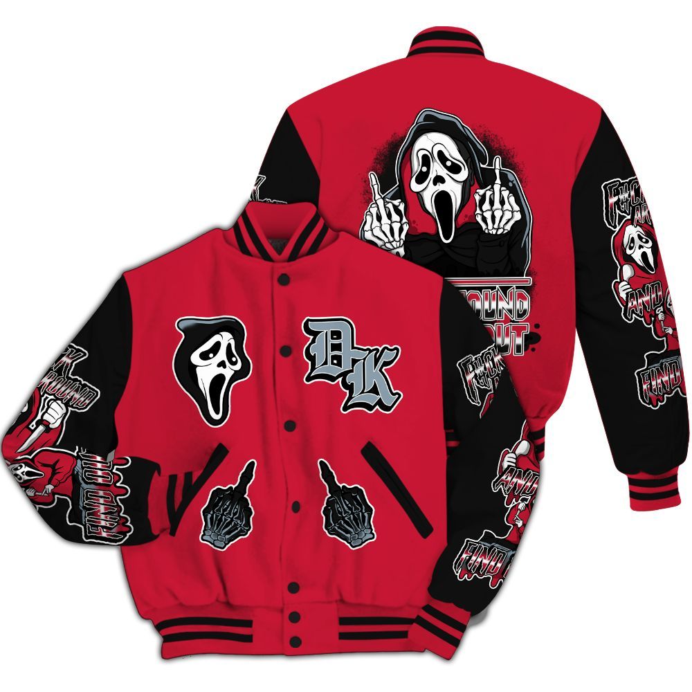 Varsity Jacket To Match Retro Infrared Salesman 6s - F#CK And Find Out Graphic All Over Print
