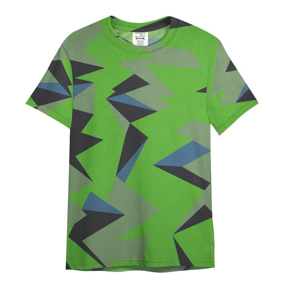 Shirt To Match Retro Green Bean 5s - Geometric Camouflage Pattern All Over Print