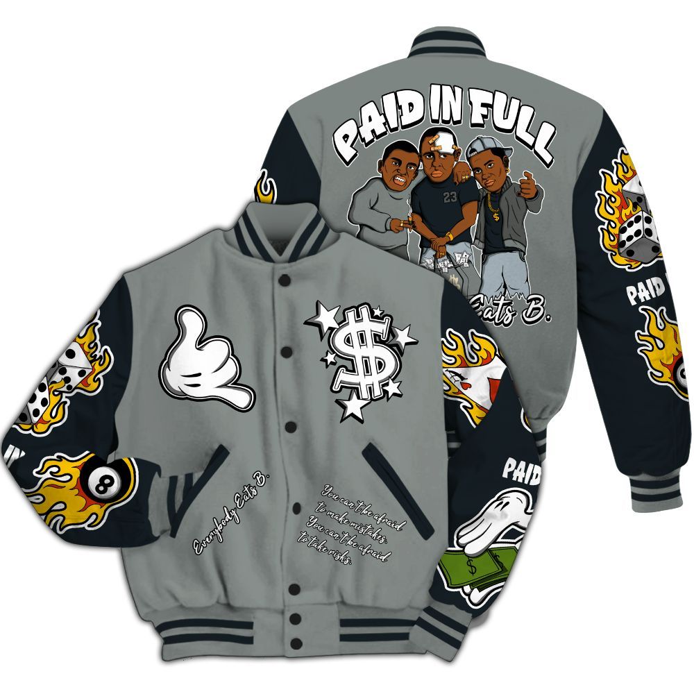 Varsity Jacket To Match Retro Georgetown 6s - Everybody Paid In Full Graphic All Over Print