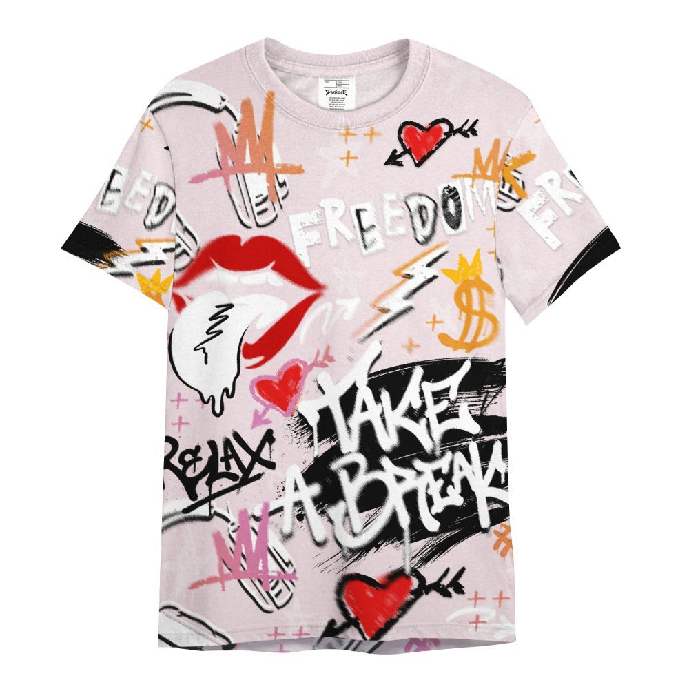 Shirt To Match Book Sunrise 1s - Take Break Freedom Graffiti Streetwear All Over Print