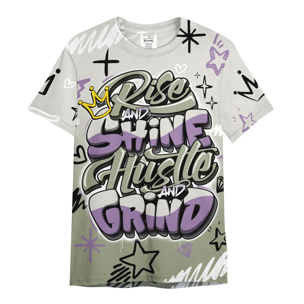 Shirt To Match Dunk Low Floral Swoosh 2025 - Rise Shine Hustle Grind All Over Print