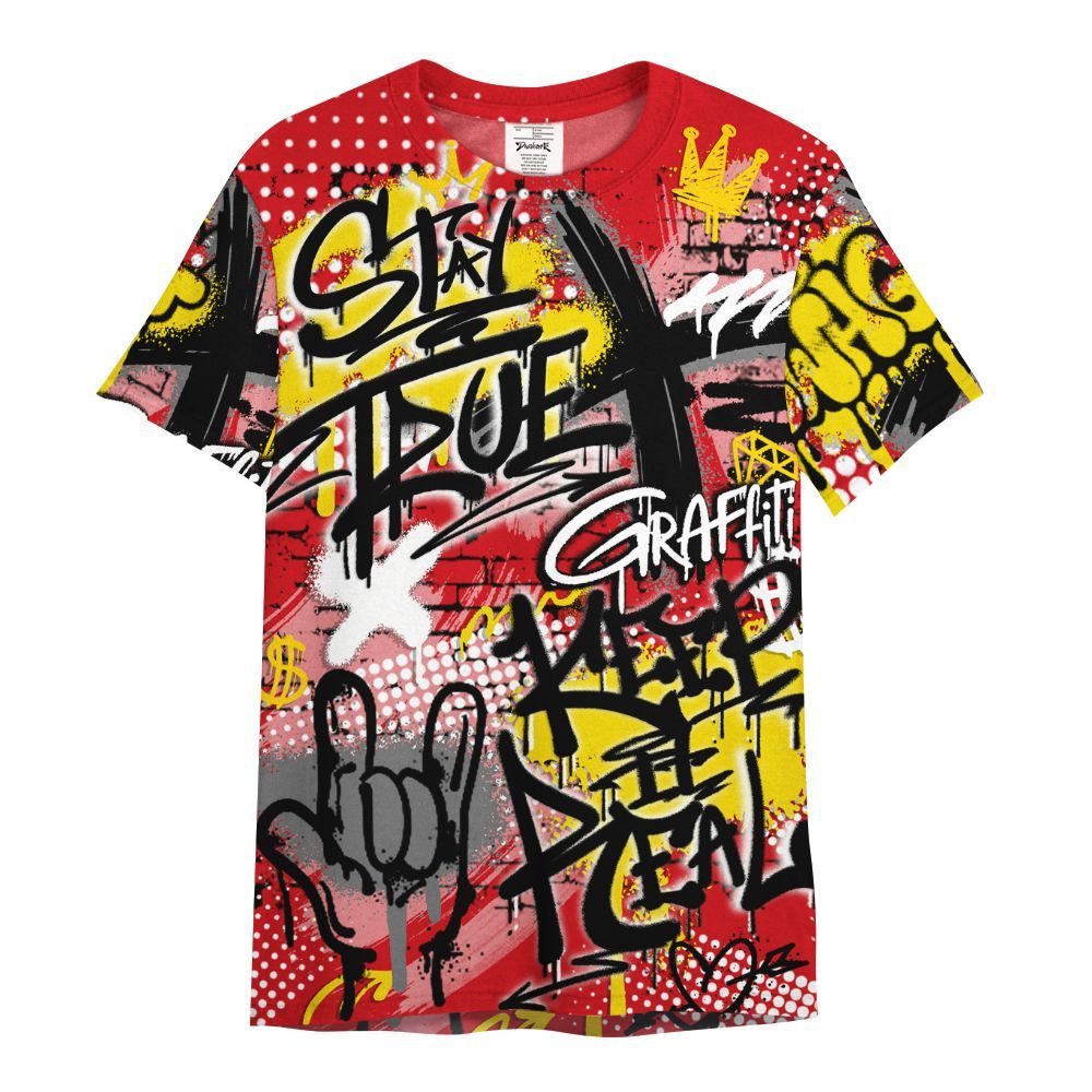 Shirt To Match Ferrari 14s - True It Real Graffiti Streetwear All Over Print
