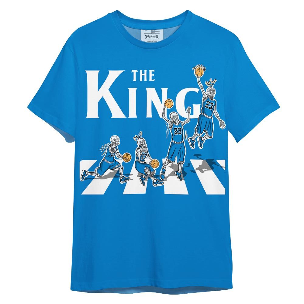 Shirt To Match Industrial Blue 4s - The King Basketball Shirt Outfit Military Blue 4s 0705 TCD