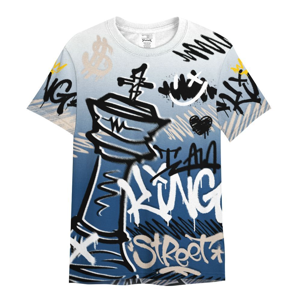 Shirt To Match High OG Midnight Navy 1s - Street King Chess Streetwear All Over Print