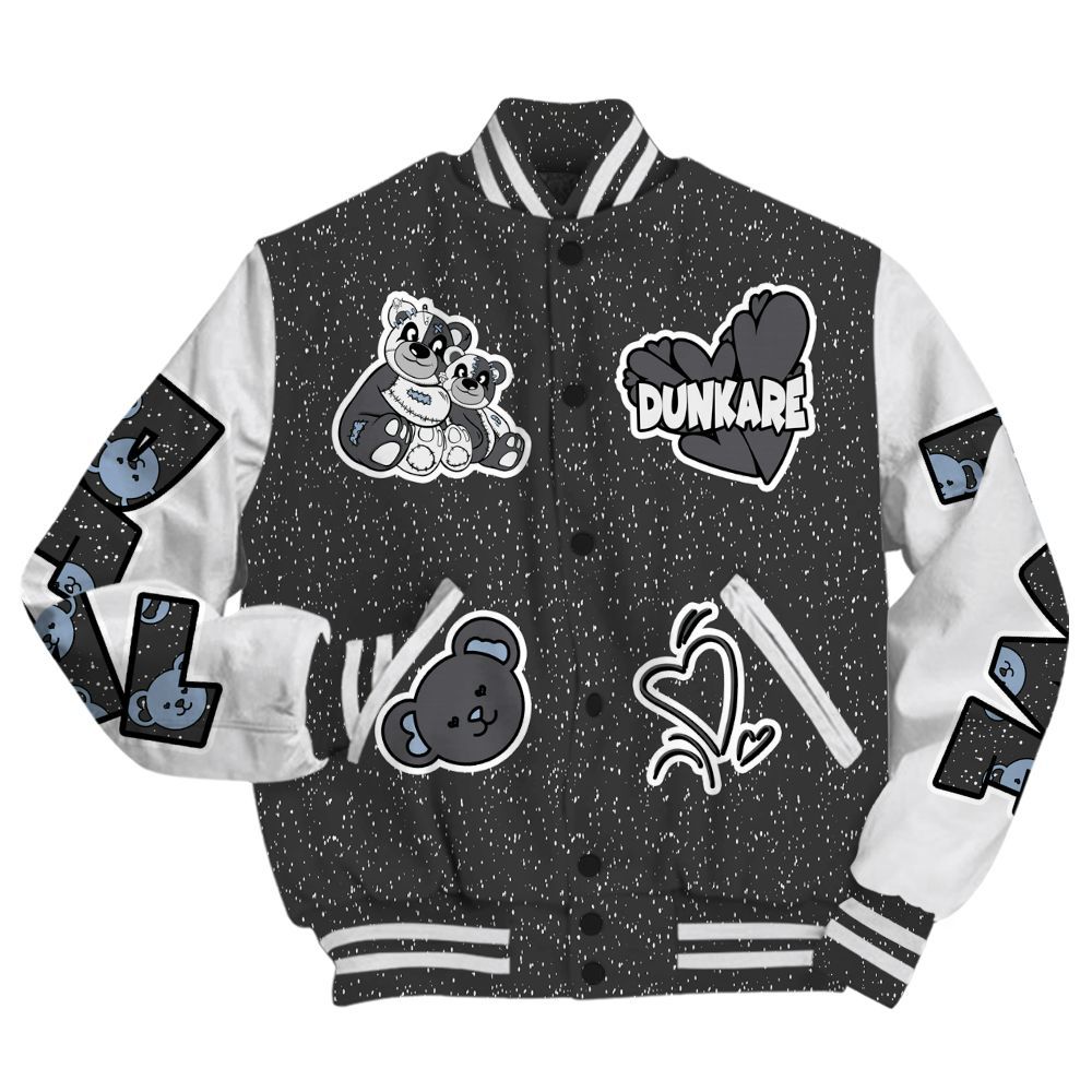 Varsity Jacket To Match Reverse Black White 6s - Sincere Fondness Bear All Over Print