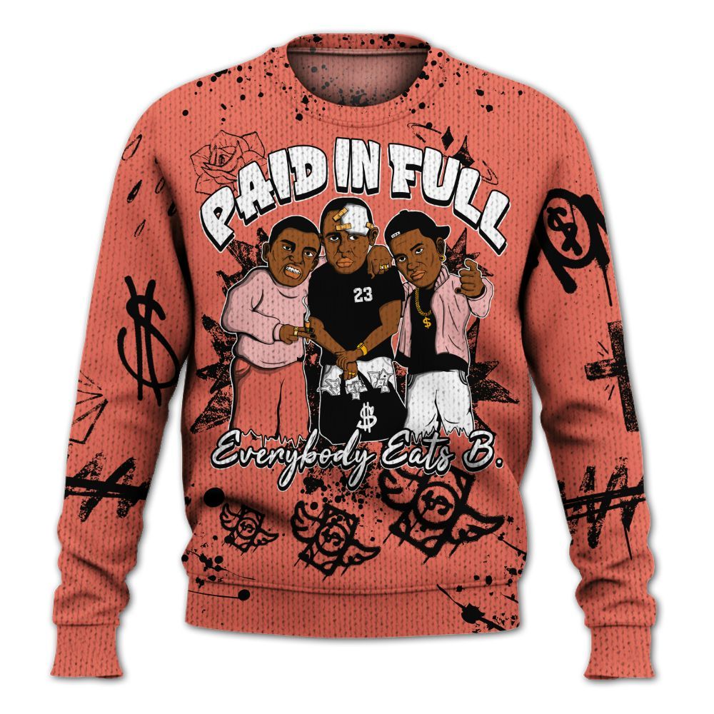 Knitted Sweater To Match Low OG PSG 1s - Everybody Paid In Full Crayon