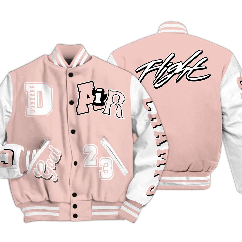 Varsity Jacket To Match Low Legend Pink 11s Shirt - AIR Number 23 GOAT Baseball Varsity Jacket Unisex Outfit