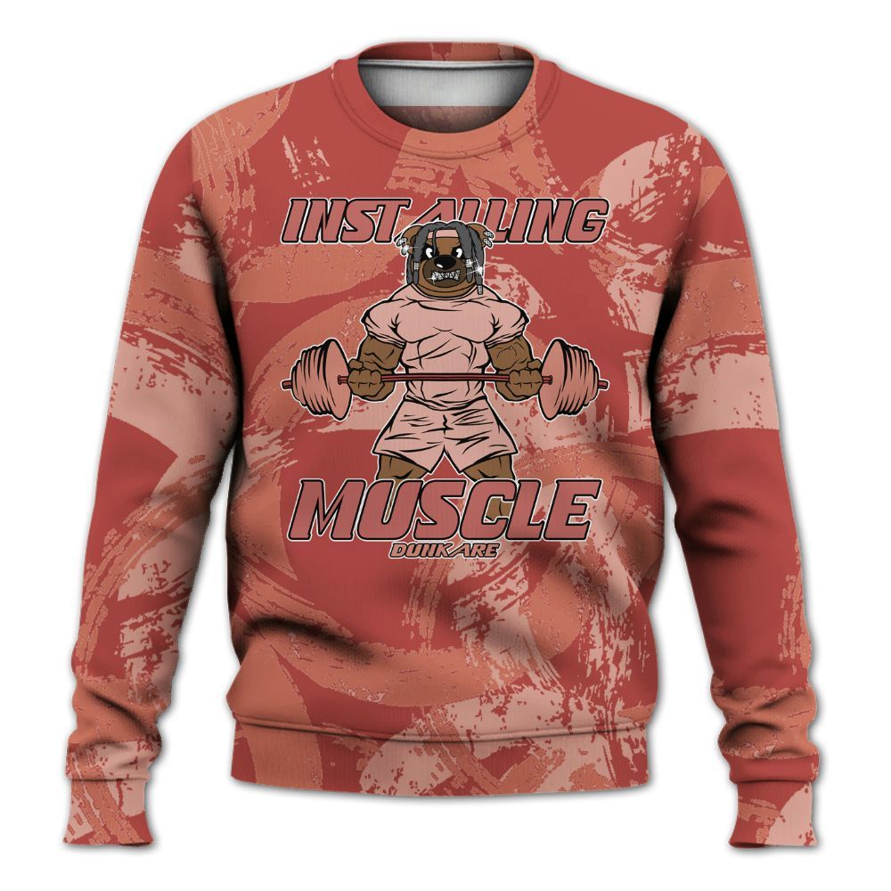 Sweatshirt To Match Dune Red 13s - Installing Muscle Bear Circle Slpash All Over Print