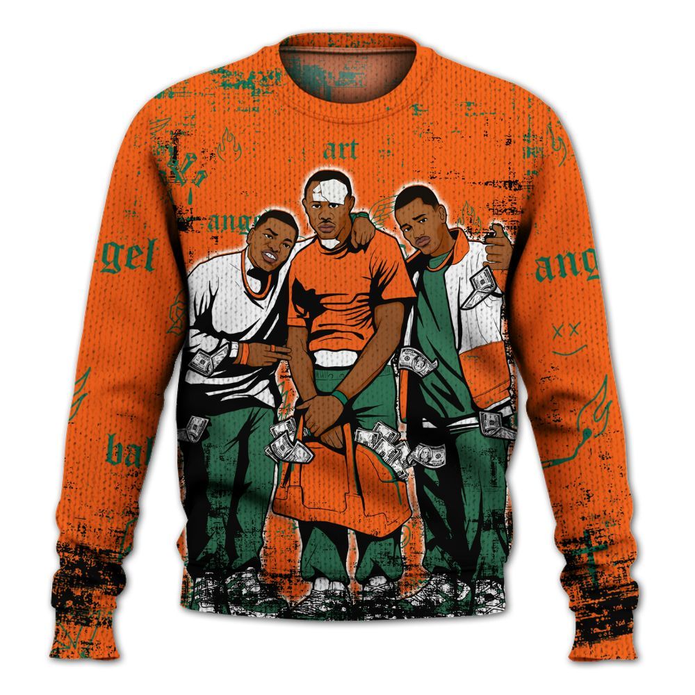 Sweater To Match SoleFly Sail Gorge Green 3s - Paid In Full Money Graphic