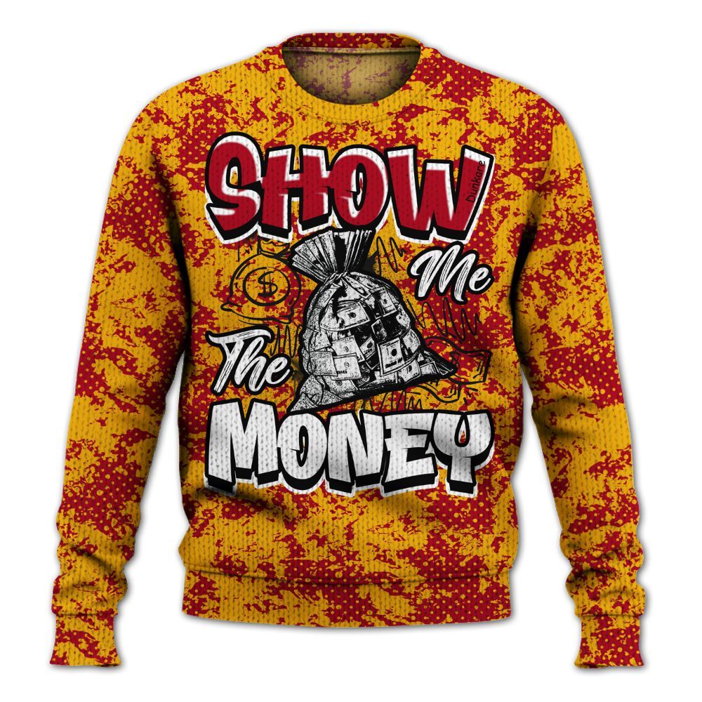 Knitted Sweater To Match Cardinal 7s - Show Me The Money Retro