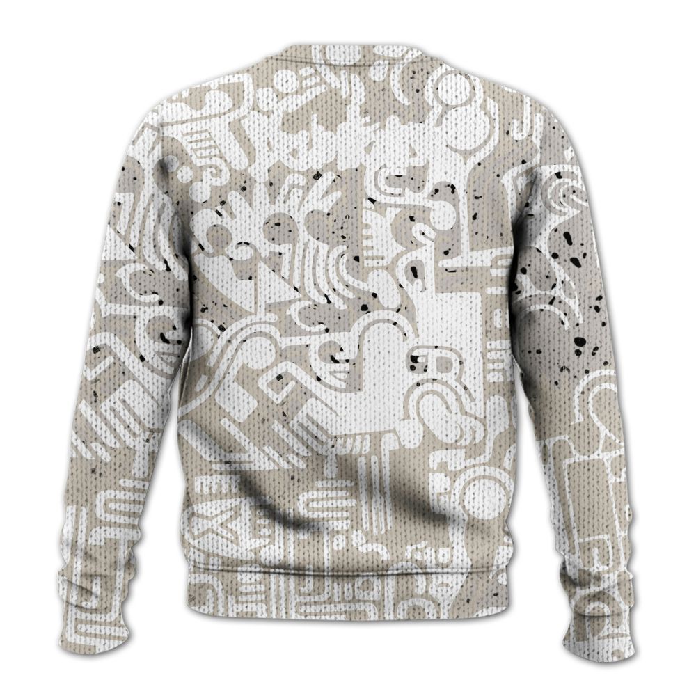 Knitted Sweater To Match Retro Reverse Metallic 5s - Humble Hustle Doodle Retro