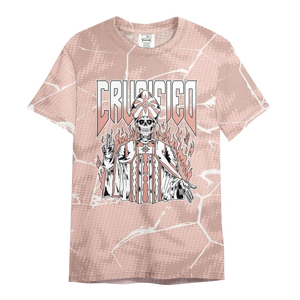 Shirt To Match Low Legend Pink 11s - Crucified Skeleton Crack All Over Print