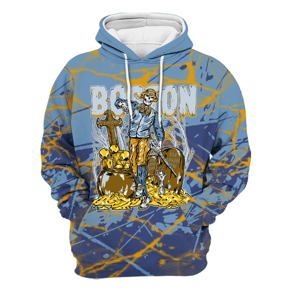 Hoodie To Match High OG First In Flight 1s - Goldrush Skeleton Profound All Over Print