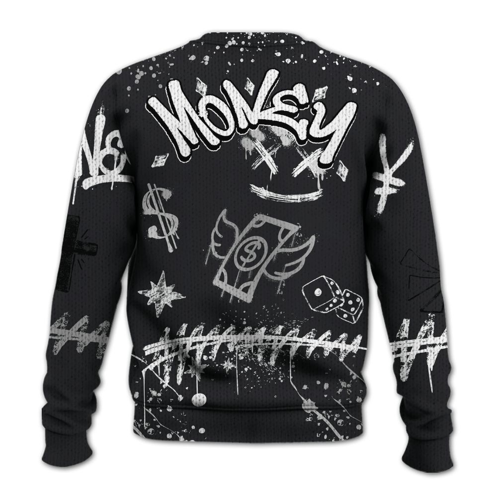 Sweater To Match Black Patent Low 17s - Everybody Paid In Full Crayon Graphic